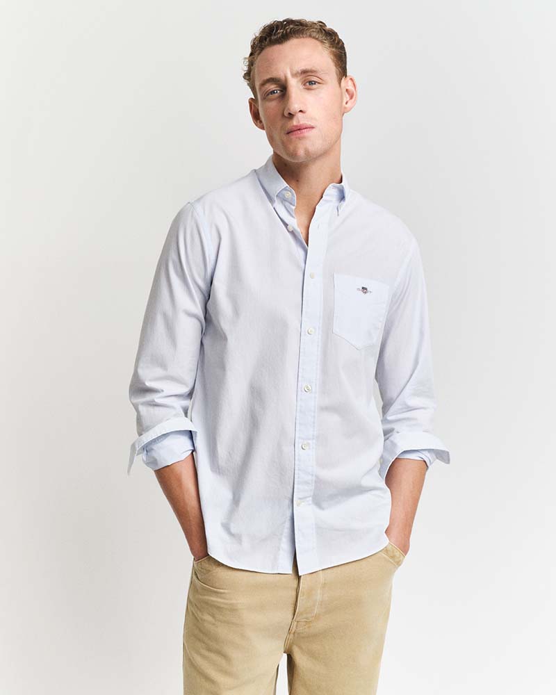 Gant Regular Fit Classic Banker Stripe Poplin Shirt