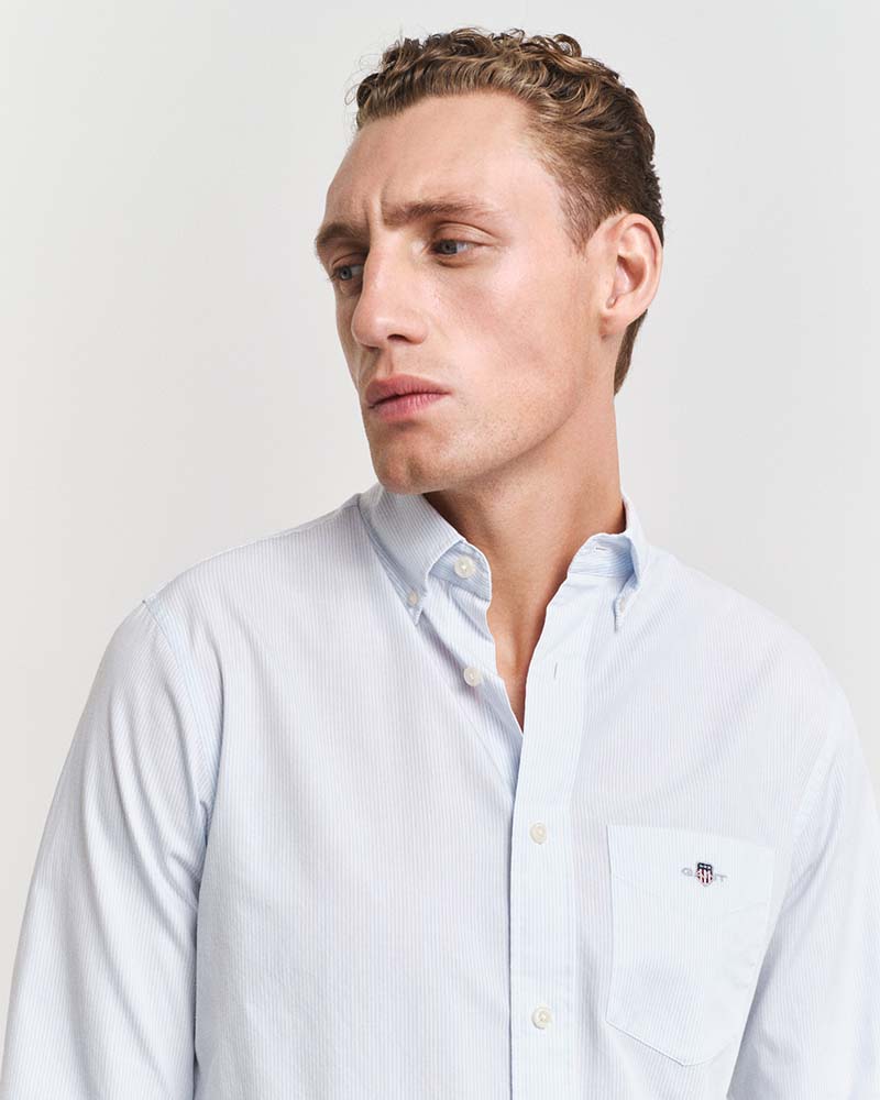 Gant Regular Fit Classic Banker Stripe Poplin Shirt