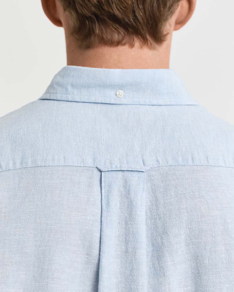 Gant Regular Fit Cotton Linen Short Sleeve Shirt