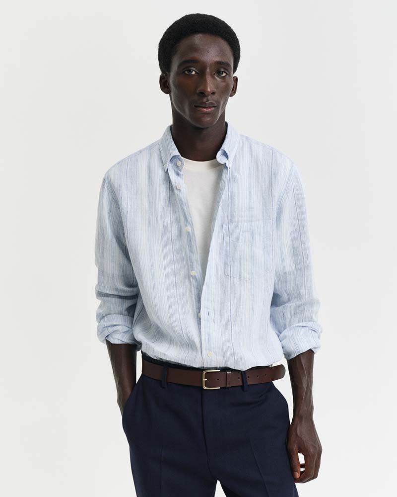 Gant Regular Fit Thin Striped Linen Shirt