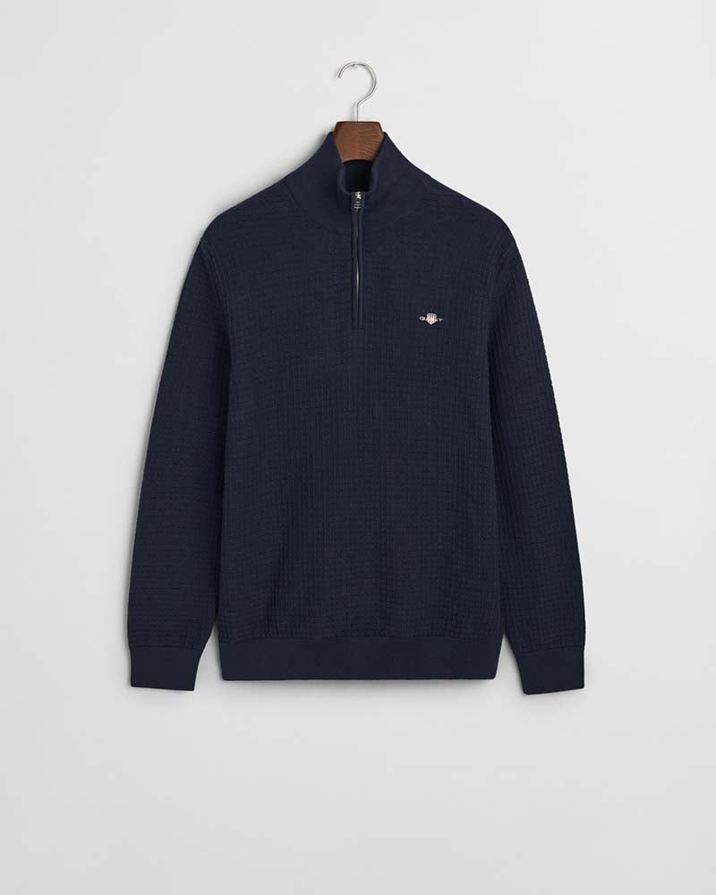 Gant Clothing Textured Cotton Half-Zip