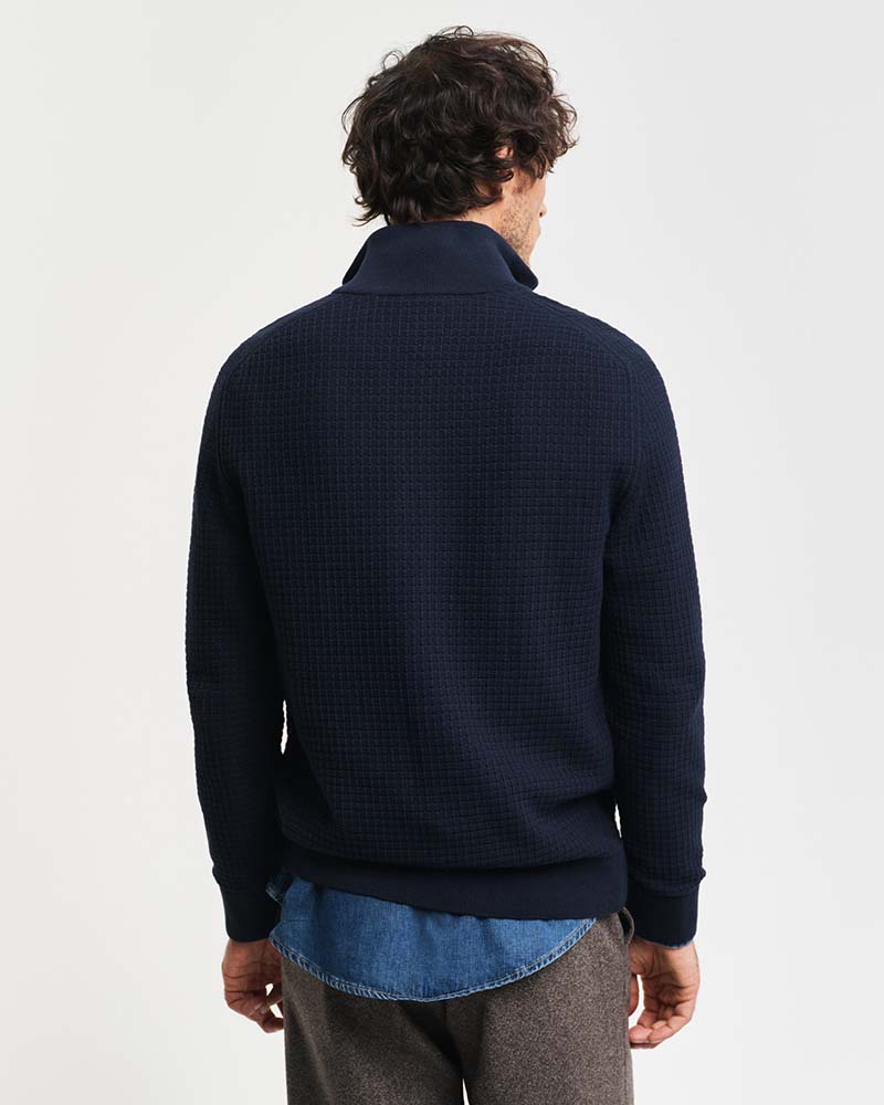 Gant Clothing Textured Cotton Half-Zip