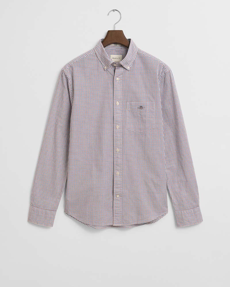 Gant Clothing Regular Fit Micro Checked Classic Poplin Shirt