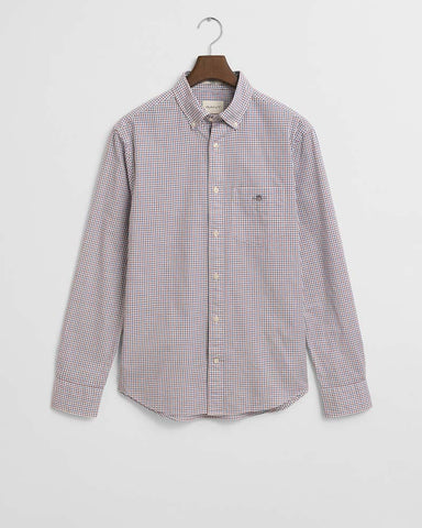 Gant Clothing Regular Fit Micro Checked Classic Poplin Shirt