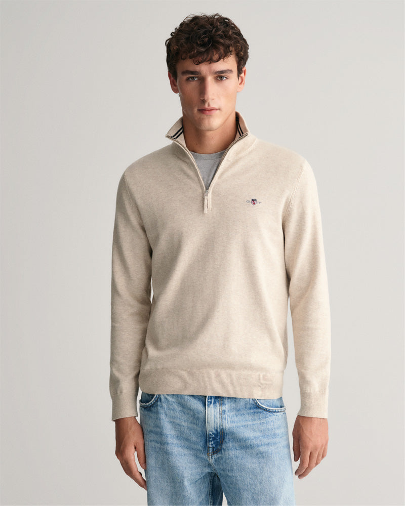 Gant Classic Cotton Half-Zip Sweater