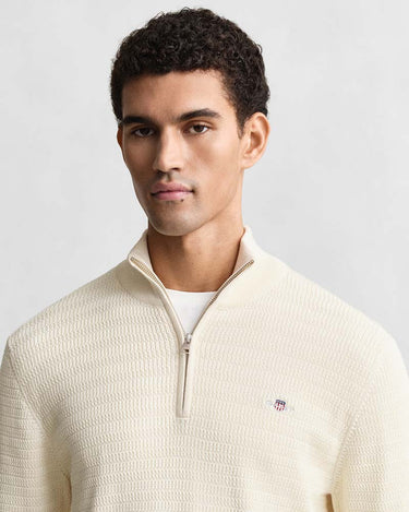 Gant Clothing Mini Cable Knit Half-Zip Sweater