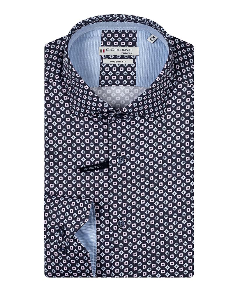 Giordano Maggiore LS Semi Cutaway Graphic Print