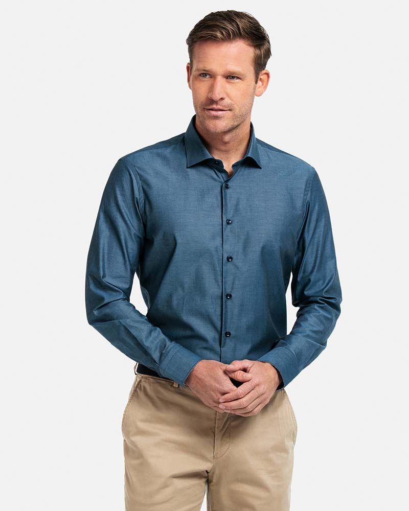 Giordano Maggiore LS Plain Twill With Contrast