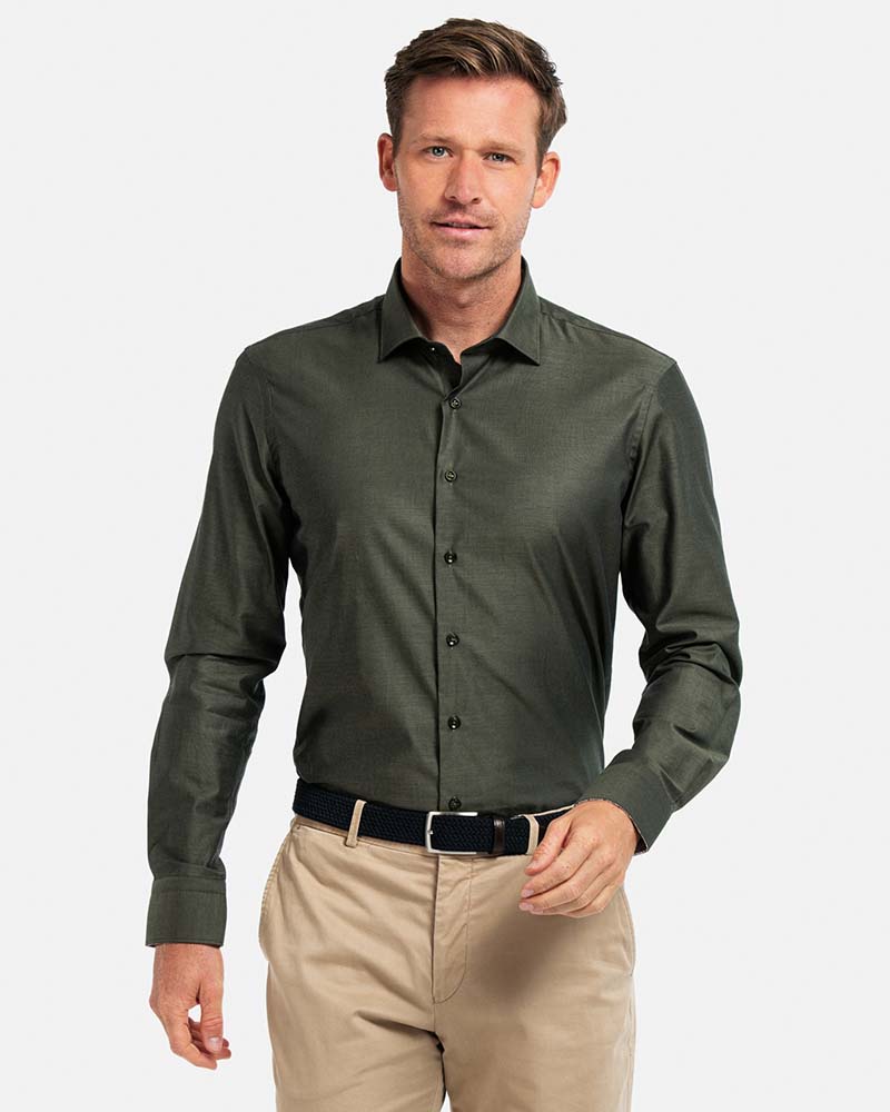 Giordano Maggiore LS Plain Twill With Contrast