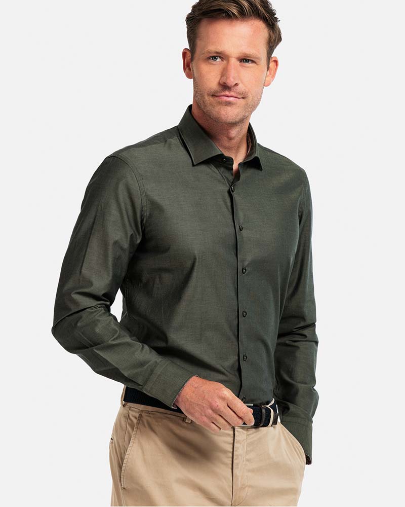 Giordano Maggiore LS Plain Twill With Contrast