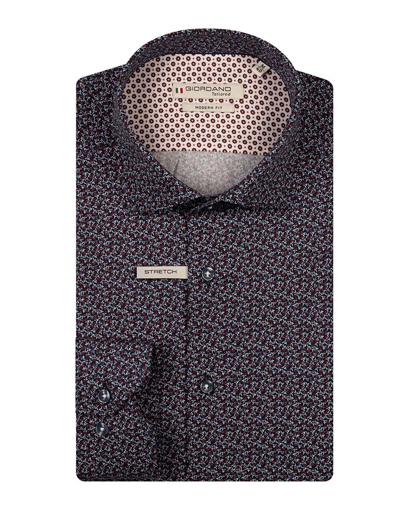 Giordano Maggiore LS Semi Cutaway Fine Twill Micro Flower Print