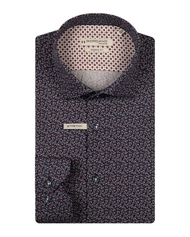 Giordano Maggiore LS Semi Cutaway Fine Twill Micro Flower Print