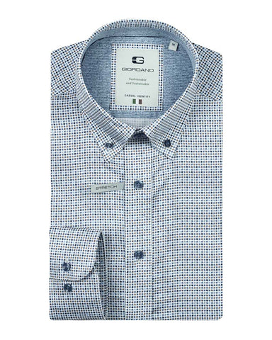 Giordano Loretto LS BD Satin Stretch Graphic Print Shirt