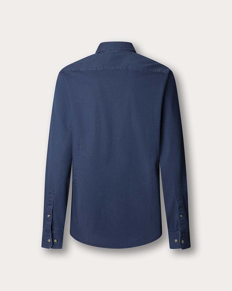 Hackett Ess Dark Denim Blue Tailored Fit Shirt