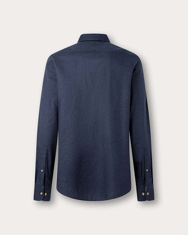 Hackett London Tailored Fit Multi Trim Flannel Shirt