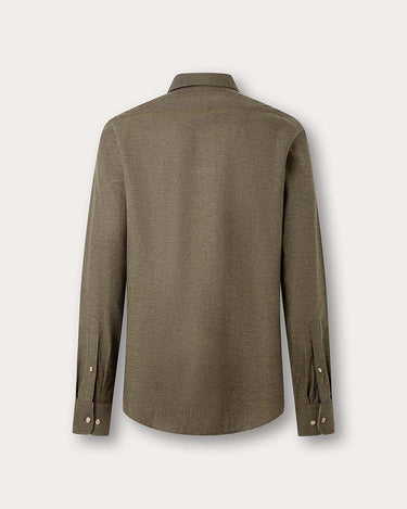 Hackett London Tailored Fit Multi Trim Flannel Shirt