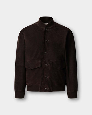 Hackett London Suede Bomber Jacket