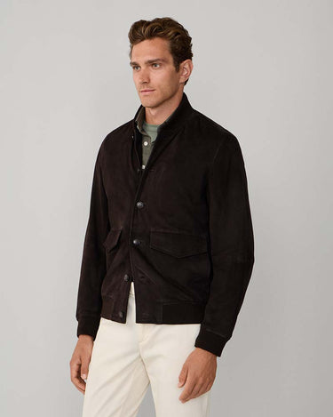 Hackett London Suede Bomber Jacket