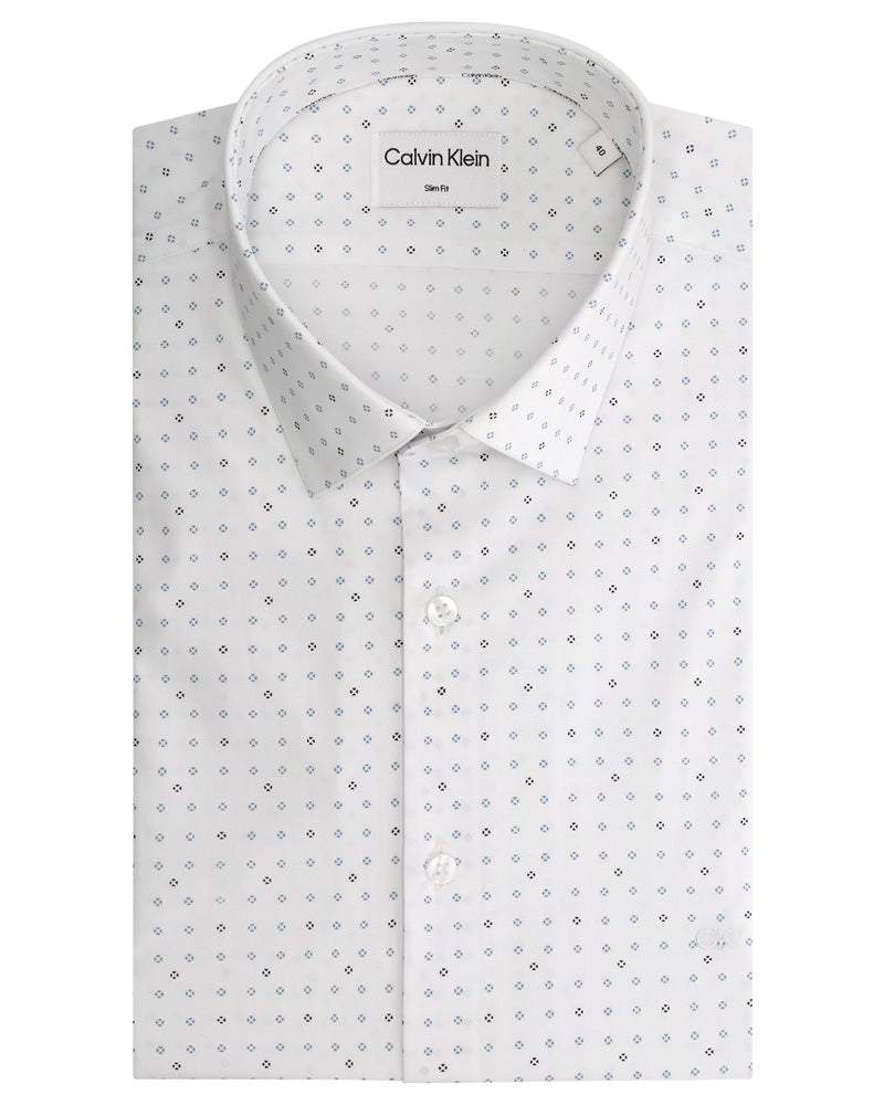 Calvin Klein Poplin Print Slim Shirt