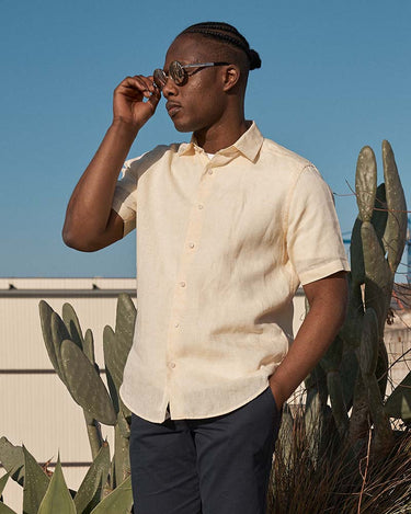 Eton Linen Short sleeve Relaxed Fit Shirt