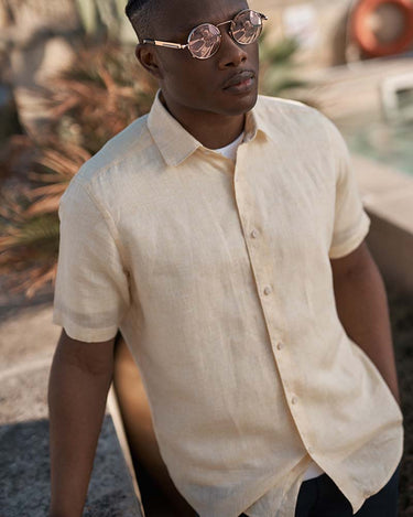 Eton Linen Short sleeve Relaxed Fit Shirt