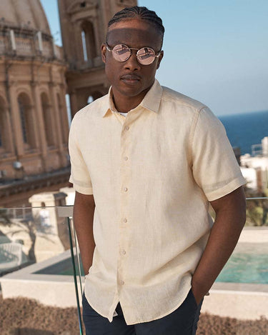 Eton Linen Short sleeve Relaxed Fit Shirt