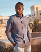 R2 Modern Fit Linen Blend Shirt