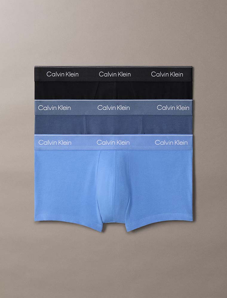 Calvin Klein 3 Pack Low Rise Trunks - Icon Cotton Stretch