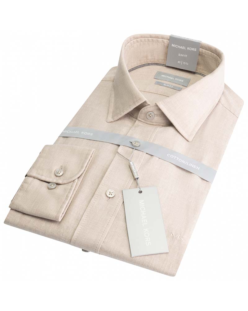 Michael Kors Cotton Linen Slim Shirt