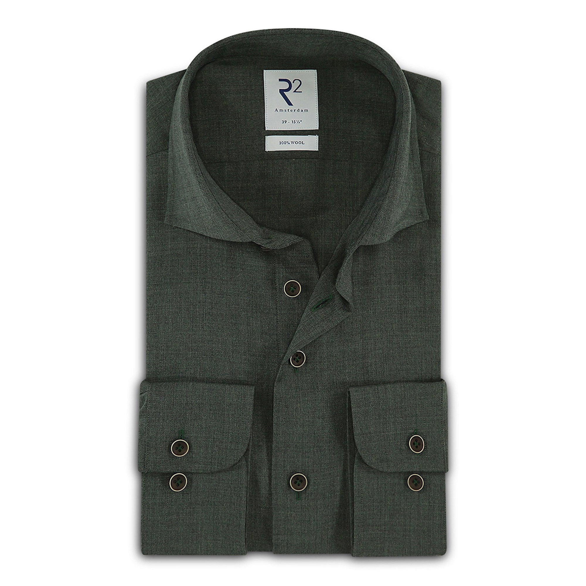 R2 100% Wool Modern Fit Shirt