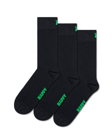 Happy Socks 3-Pack Solid Socks