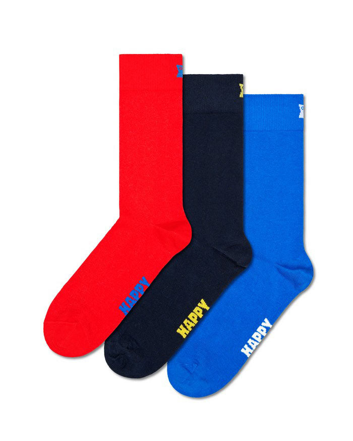 Happy Socks 3-Pack Solid Socks