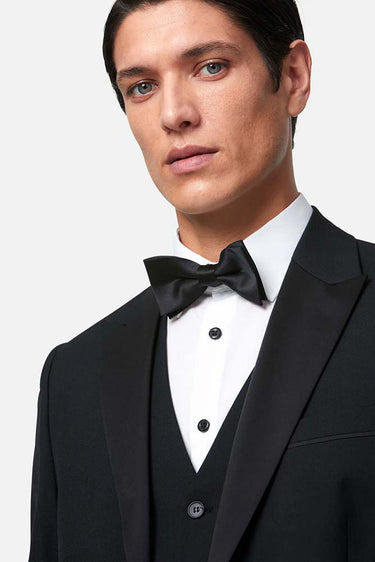 Benetti James Peak Lapel Slim Fit Tux Suit Black