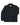 A R.M. Williams Rydal Padded Jacket, Black with a stand-up collar, front zipper, and a small red embroidered logo on the chest, displayed flat against a white background.