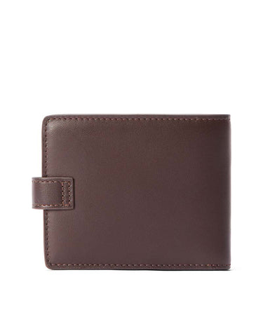 A R.M. Williams Wallet with Tab, Chestnut with a small tab closure on the left side, shown against a plain white background.
