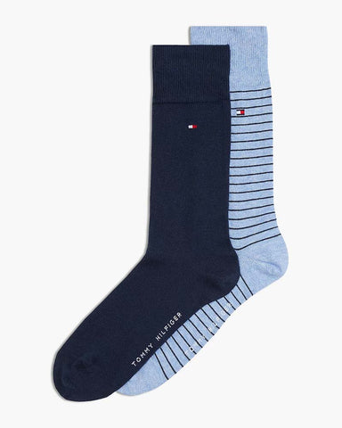 Tommy Hilfiger 2-Pack Flag Embroidery Stripe Socks