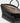 Saddler Hermanus Weekend Bag, Black with beige interior on a light gray background