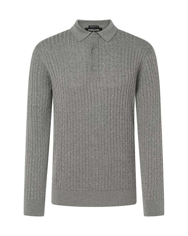 Strellson Kito-PL Long Sleeve Polo Collar Knit