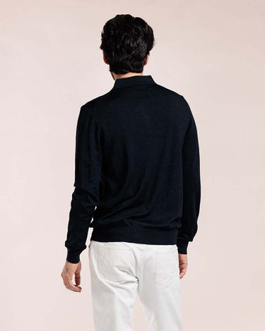 Thomas Maine Merino Longsleeve Polo
