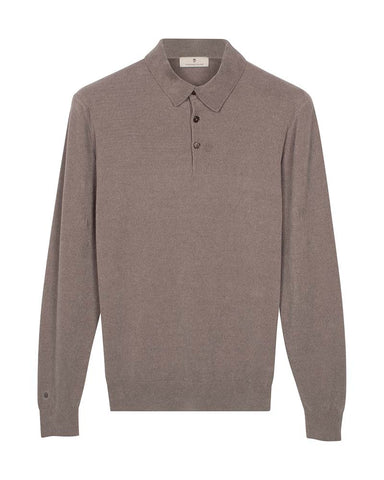 Thomas Maine Long Sleeve Polo Collar Knit