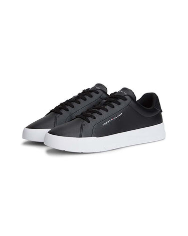 Tommy Hilfiger Logo Court Trainers With Leather