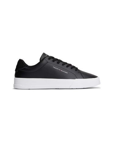 Tommy Hilfiger Logo Court Trainers With Leather