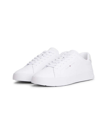 Tommy Hilfiger Logo Court Trainers With Leather