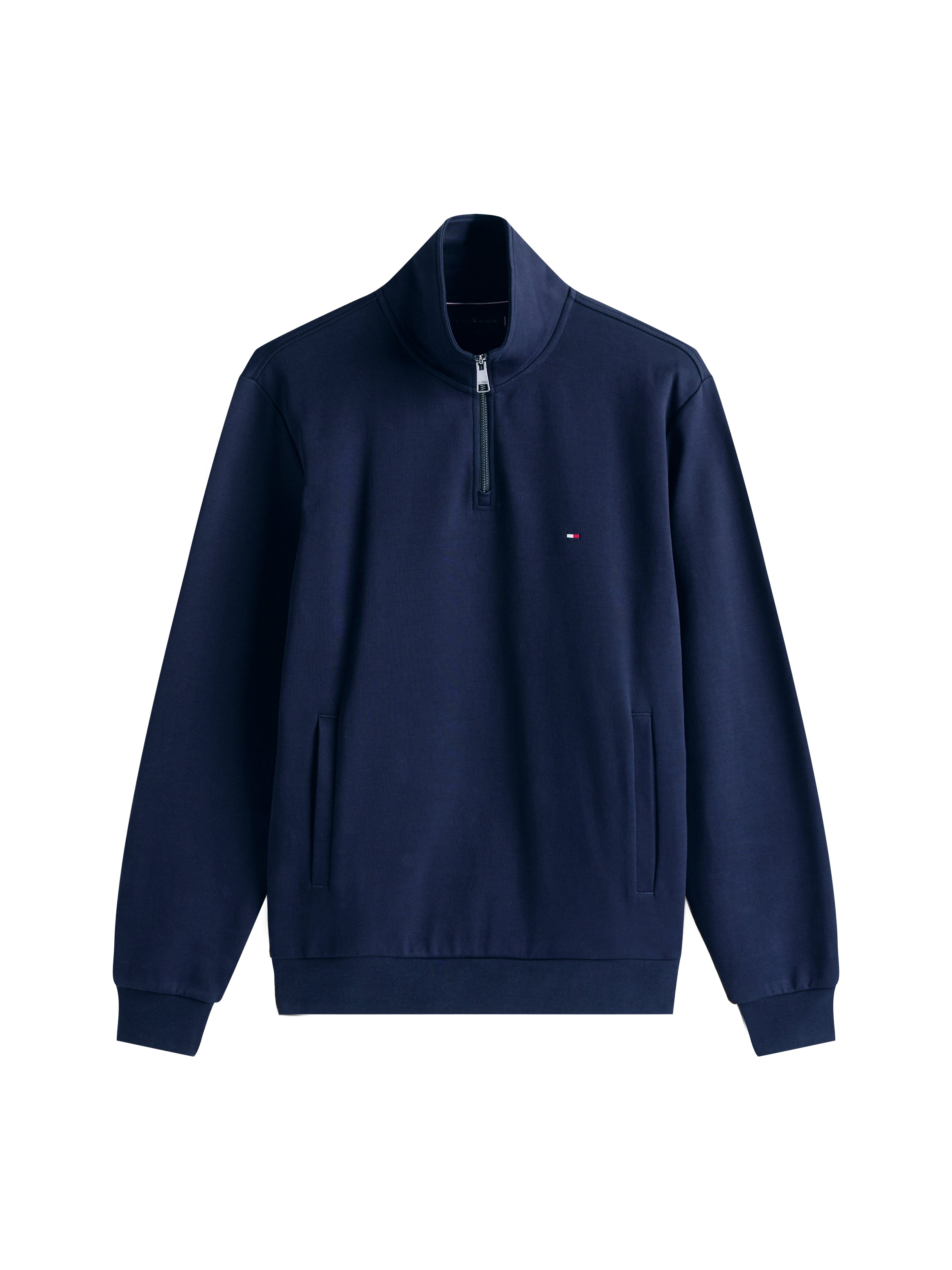 Tommy Hilfiger Regular Fit Logo Quarter Zip Sweatshirt