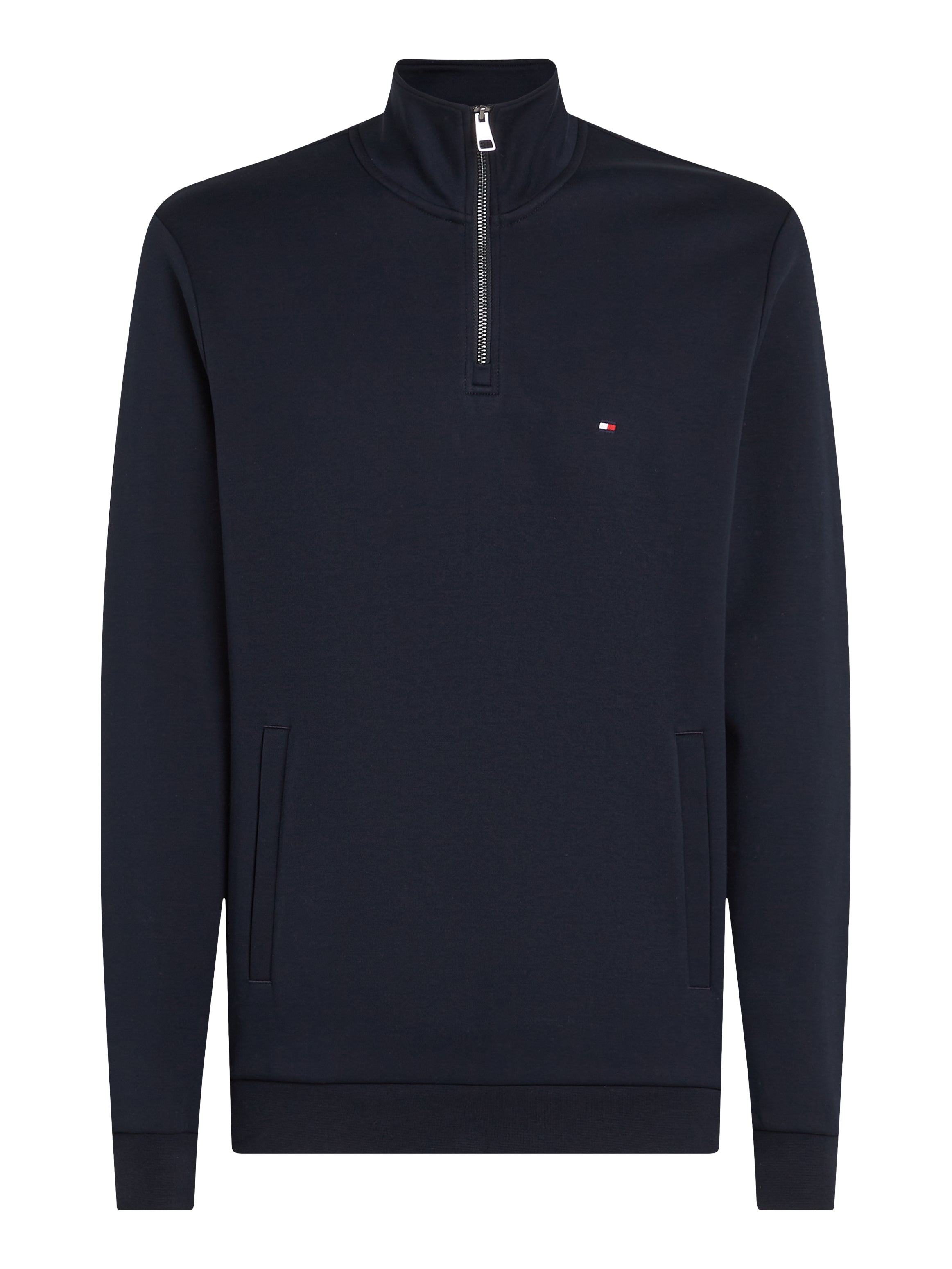 Tommy Hilfiger Regular Fit Logo Quarter Zip Sweatshirt