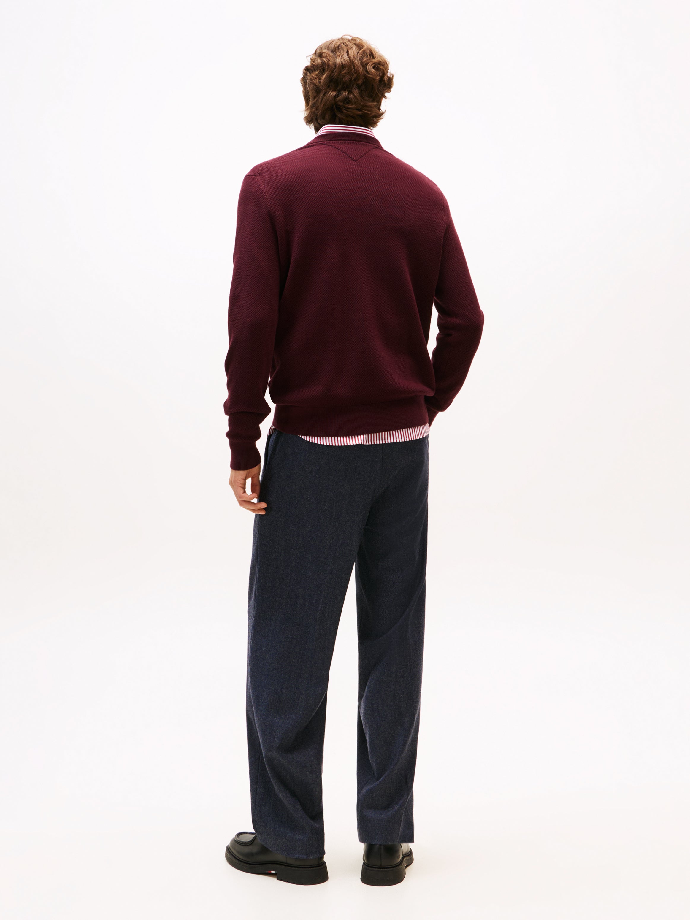 Tommy Hilfiger Waffle Knit Crew Neck Jumper
