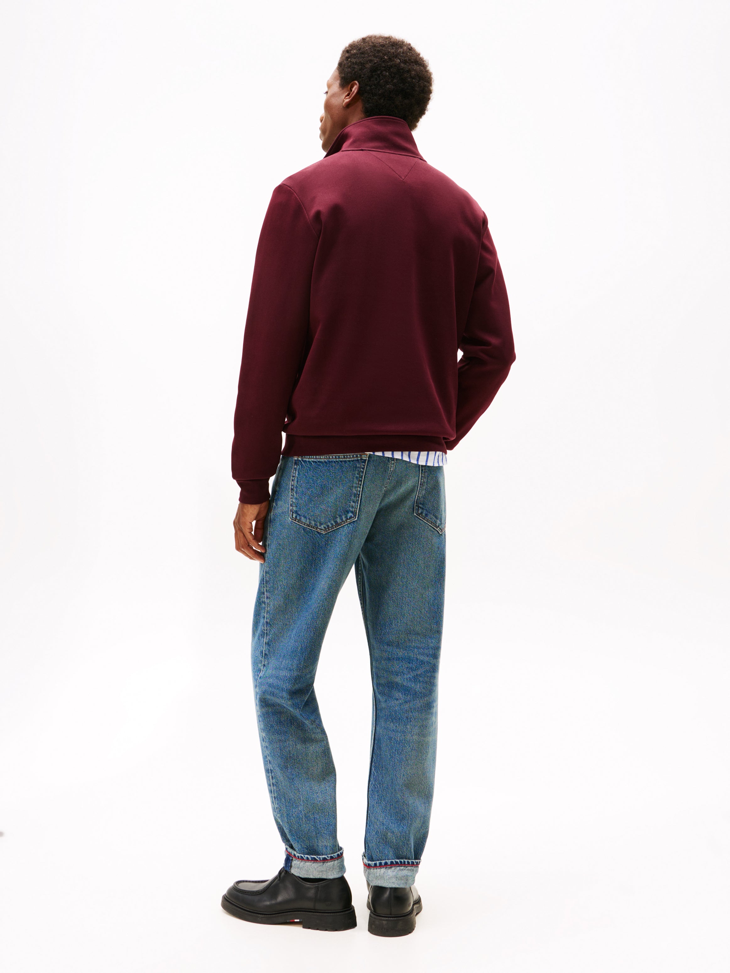 Tommy Hilfiger Regular Fit Logo Quarter Zip Sweatshirt