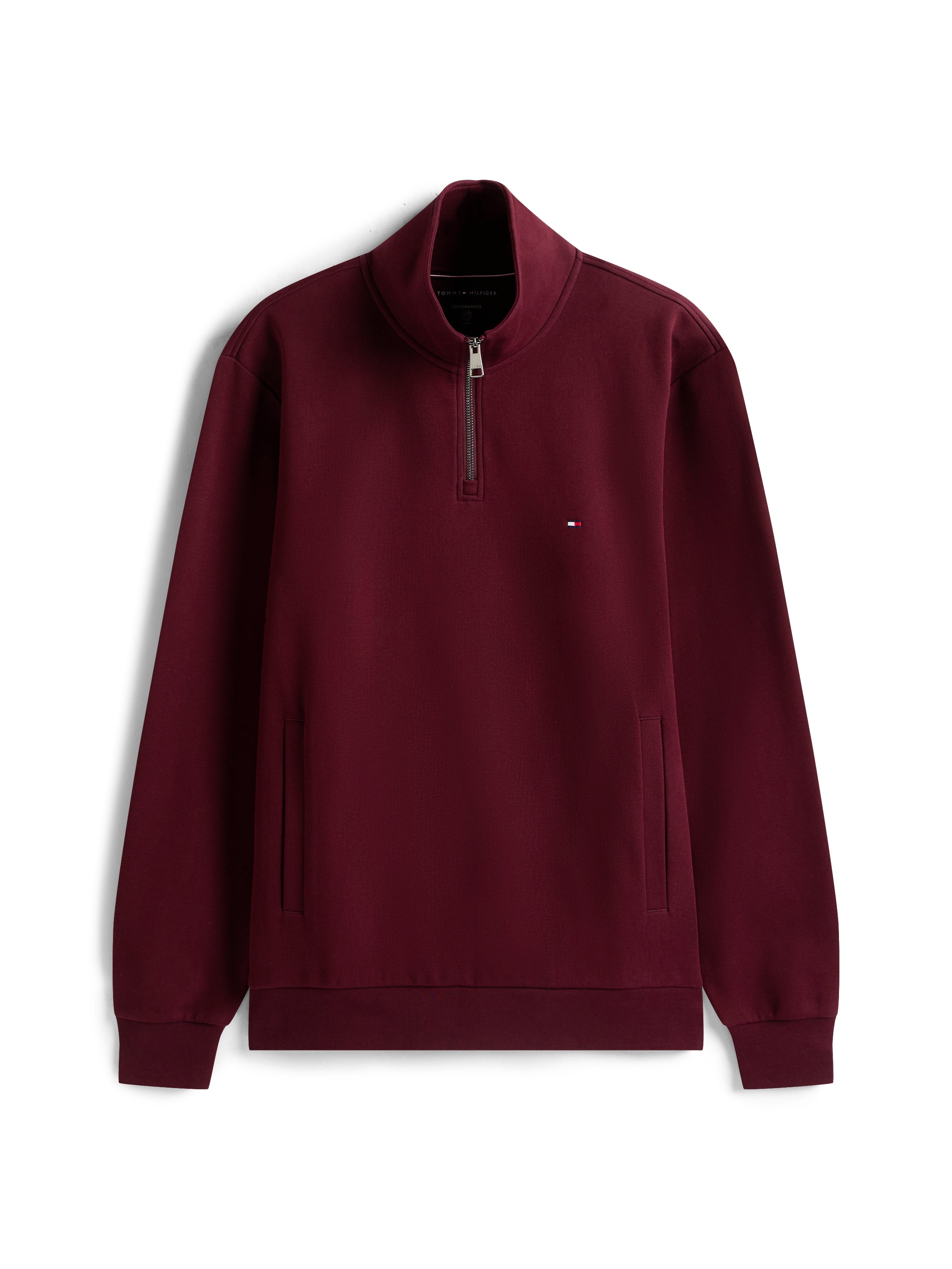 Tommy Hilfiger Regular Fit Logo Quarter Zip Sweatshirt