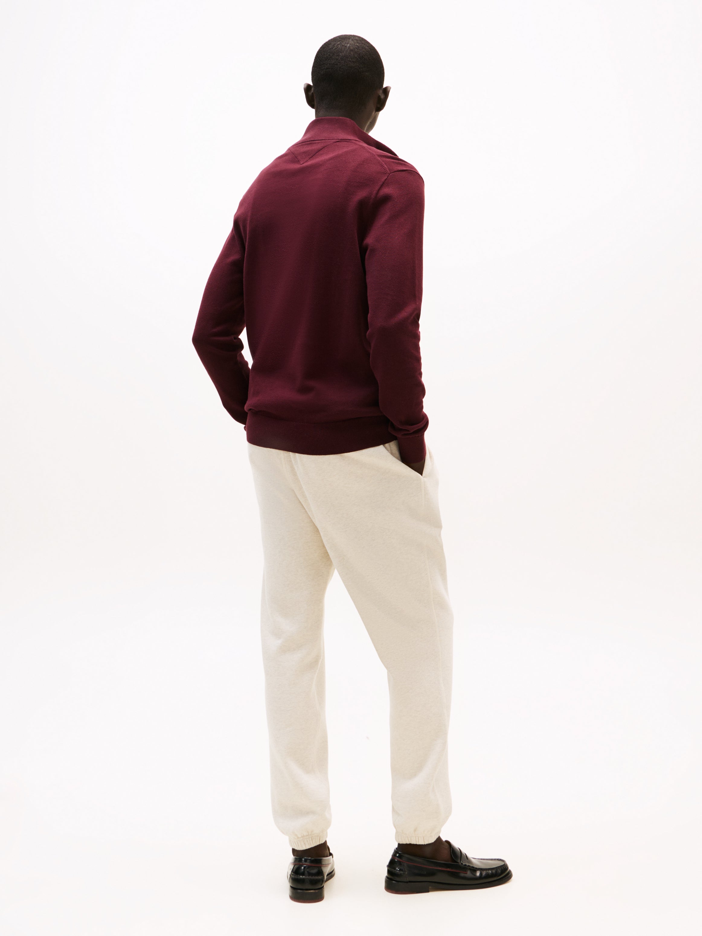 Tommy Hilfiger Flag Embroidery Quarter-Zip Jumper