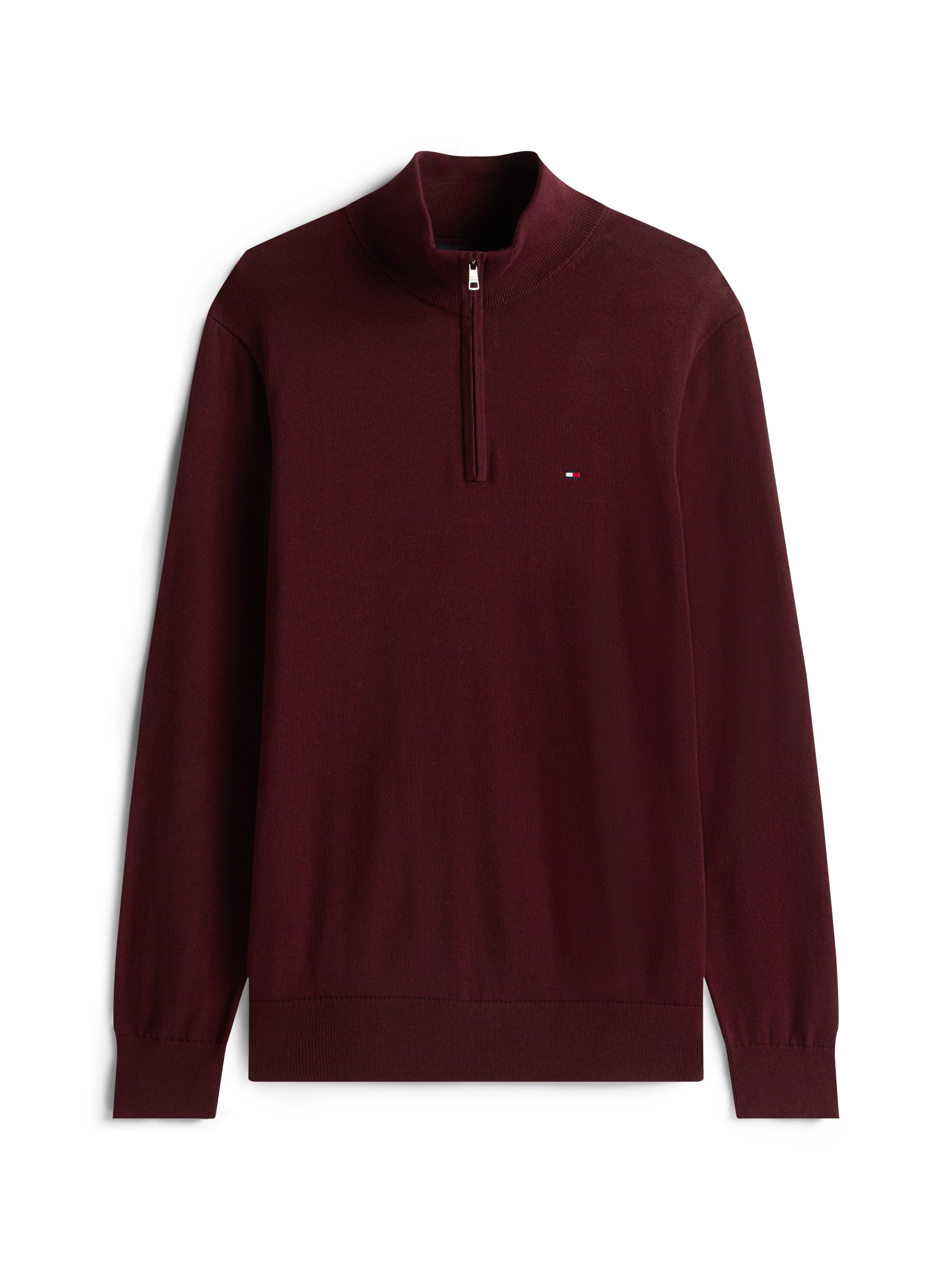 Tommy Hilfiger Flag Embroidery Quarter-Zip Jumper